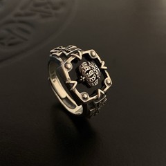 Fashion Gothic Punk Hip Hop Medieval Personalized Style Metallic Adjustable Ring