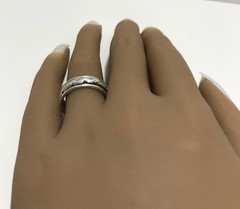 Vintage 925 Sterling Silver Spinner Rope Band Ring Size 7.75