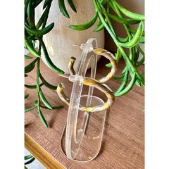 Vintage Mixed Metal Twisted Hoop Earrings | Silver And Brass Tone