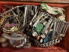 unsearched untested Estate Jewelry Lot Silver Toned Some Vintage