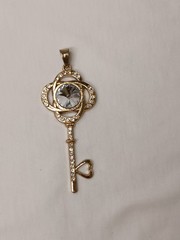 Crystal Key Pendant – Symbol of Good Luck and New Beginnings Beautiful Jewelry