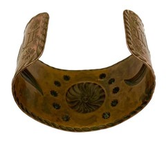 VINTAGE BELL TRADING POST PRE-1971 Solid Copper STAMPED WIDE CUFF Bracelet