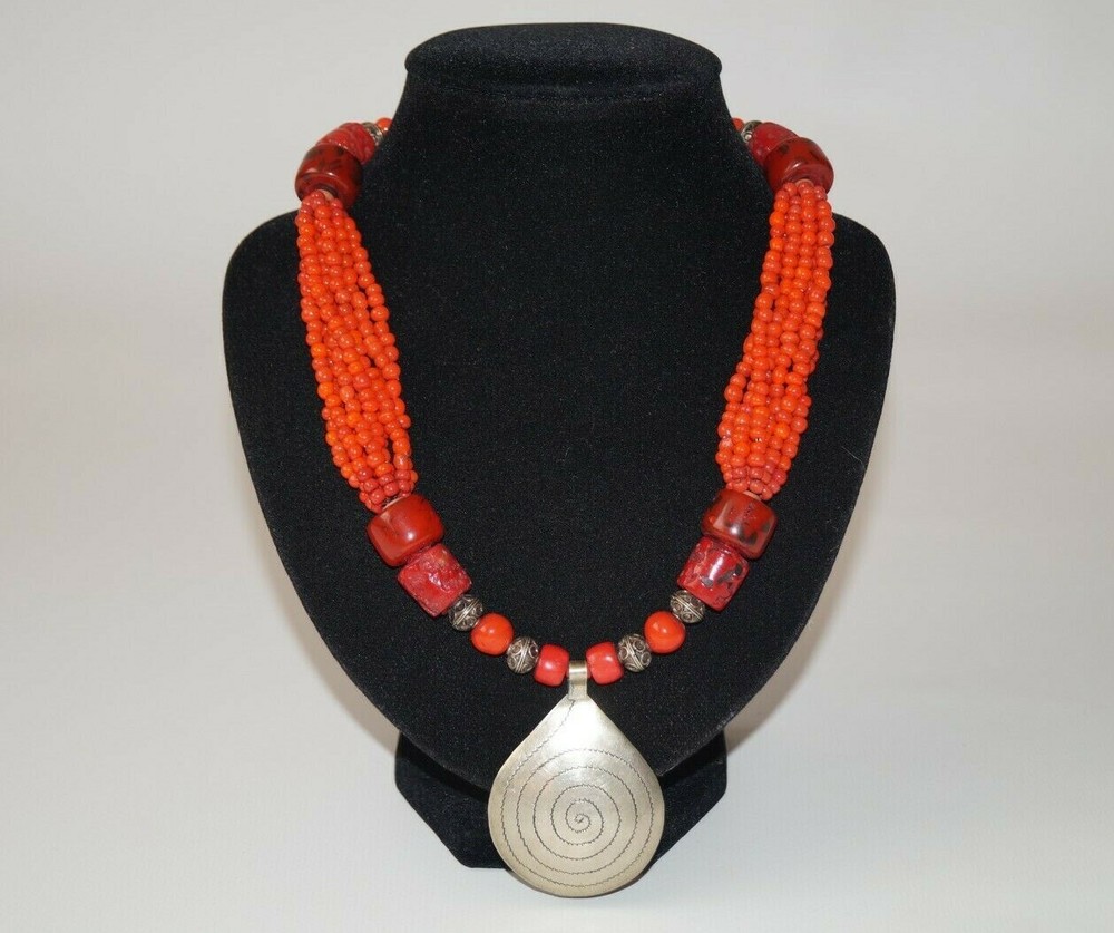 Vintage necklace Soviet necklace Ethnic jewellery Made in ussr
