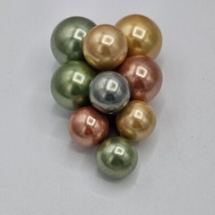 Vintage Cluster Grapes Clip-On Fur Clip Multicolor Big Faux Pearls Fruit Jewelry