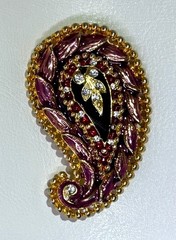 Vintage Two Sisters Medici Jewelry Paisley Brooch