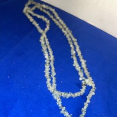Prehnite Necklace Gemstones Green Chip Beads 56” Long Nuggets Strand-Estate Find