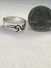 Sterling 925 Silver Vintage Southwest Estate Ring Size 8.5 Weighs 5.2 Gram 7.5mm