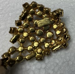 1 3/4 Inch Austrian Crystal Christmas Tree Pin Brooch Vintage Austria
