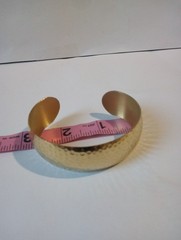 1/20 14k Gf Hammered Cuff Bracelet Gold Tone Made In USA