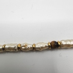 Vintage Signed Napier Women’s Necklace Gold Tone With Beads 30″