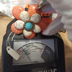 Bohemian Chunky Ring 3d Flower White Turquoise & Orange Gemstone Natural New