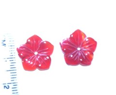 Carnelian Carved Flower 15MM Jackets For Studs Use With Any Stud Bridal Shower