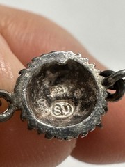 Vintage Sterling Silver 925 Sun Moon Star Link Bracelet