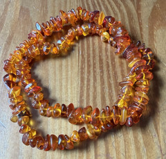 Vintage UV Tested Natural 25” Amber Necklace Endless Chunky Nuggets