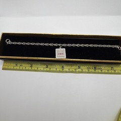 Vintage Gold Filled General Motors Anniversary Service Award Ruby Stone Bracelet