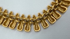 Vintage Anne Klein Necklace Chunky Gold Tone Statement Runway Bold Brushed Matte