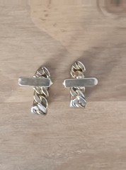 Swank Gold & Silver Chain Cufflinks