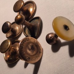 Vintage Swank Monogram Tie Chain & Milligan Collar Studs Gold Tone Lot