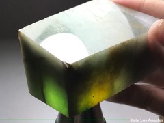 1980s Lake Water Green/Lavender/Yellow Jadeite Jade Cut Pebble Stone 1136ct