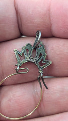 Vintage Sterling Silver 925 #1 Mom Charm Holder Pendant