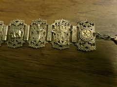 Vintage Women’s Souvenir Bracelet Morocco Hamsa Hand Elephant Link Bracelet