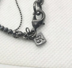 Vintage BANANA REPUBLIC Black And Silver Long Necklace 30in.