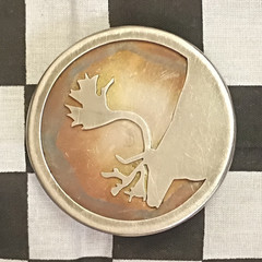 Alaskan Handmade Caribou Belt Buckle Model 230