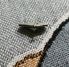 Vintage Golf JJ Jonette Pewter Military Clutch Pin 1.25 In