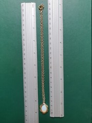 Vintage Jewelry, Cream Stone Pendant with Chain, Antique Jewelry, Made in USSR