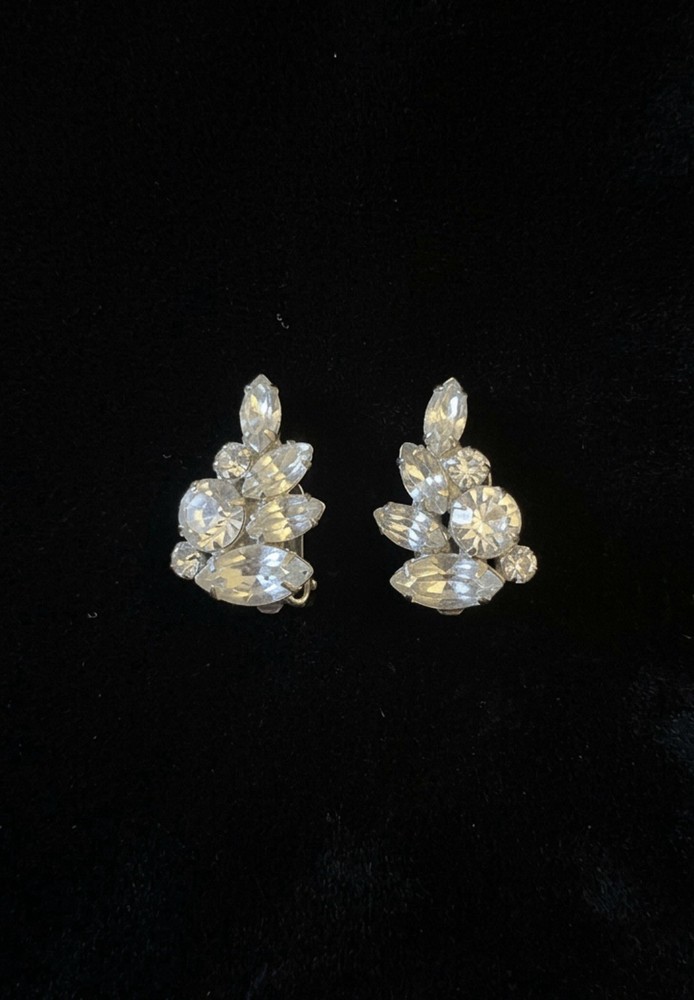 Vintage Albert Weiss Crystal Rhinestone Earrings