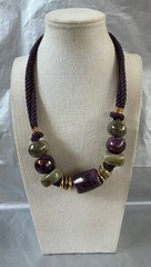 Lot of 10 Vintage Chunky Beaded Statement Necklaces Boho Chic Acrylic Resin Wood