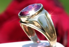 10k yellow gold ring 2.50ct Amethyst size 8.25 solitaire 4.15gr scr2363
