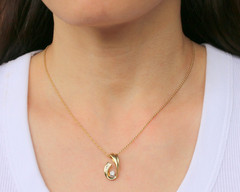 Vintage ALWAND VAHAN AV 14k Yellow Gold 0.25 CTW Diamond Pendant 2.4g