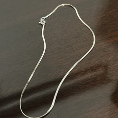 Vintage Italy Herringbone Chain Necklace 15″ 925 Sterling Silver 2mm 1.81grams