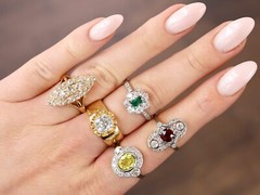 Antique Edwardian 1.18Ct Ruby and 0.66Ct Diamond, 14k Yellow Gold Dress Ring