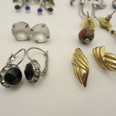 Vintage Earring Lot Rhinestone Dangle Dainty Coro Monet Trifari For Pierced Ears