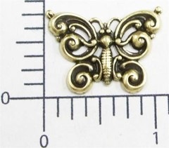 34743 2 Pc Brass Oxidized Victorian Small Butterfly Jewelry Finding