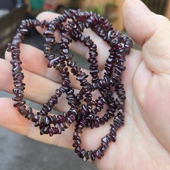 Beautiful Vintage 34” Genuine Translucent Almandine Garnet Necklace