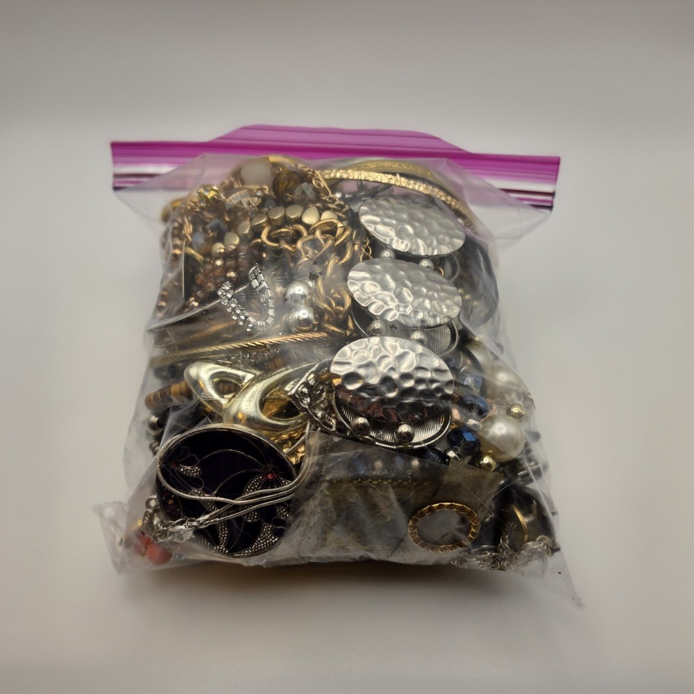 Bag Old Unsearched Jewelry Lot Vintage Estate Find Junk Drawer Aprox 4lb