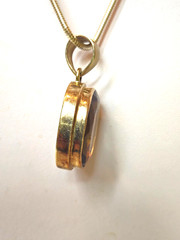 Italian Sterling 925 and Smoky Topaz Necklace 1/25″ faceted Topaz Stone
