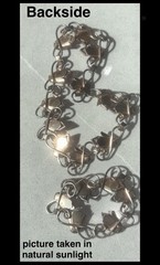 RARE Rose Gold Bell Flower Paste Necklace Bracelet ART DECO Sterling SET 15.25″