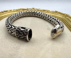 925 Silver John Hardy 40th Anniversary Bracelet 0.24ctw Black Sapphire, With Box