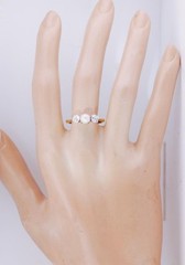 Antique Victorian Two Stones Ladies Ring 18k Gold,0.80ct Diamonds Pearl AWC&Co