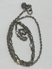 Vtg Italy Sterling Silver Rolo Chain Necklace 18”L 2.6gr