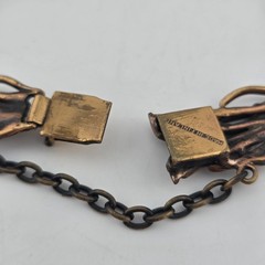 Vintage Finnish Stylized Leaf Motif Link Bracelet Size 7.5