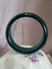 Vtg Teal Colored Bangle Bracelet 1″ Cuff (BB)