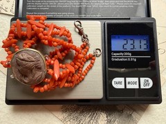 Victorian 800 silver Coral Lava Cameo Necklace, Swivel Clasp – Grand Tour