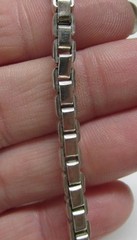 Sterling Silver 4.7mm Box Link Chain Bracelet ~ 7-1/2″ ~ 24.3g ~ 1-G242