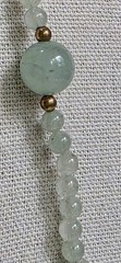 Vintage Jadeite Jade Endless Bead Necklace 35” Celadon Estate Hand Strung