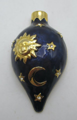 VTG Signed LIA Celestial Brooch Sun Moon Stars Night Sky 2.5″